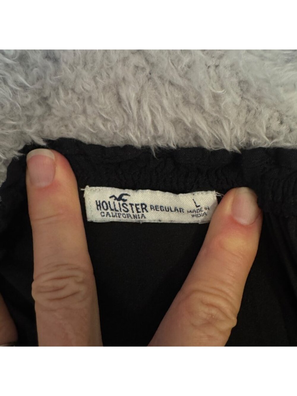Hollister Women's Smocked Romper Size L Black Peasant Waist Puff Sleeve Lined - Picture 13 of 14